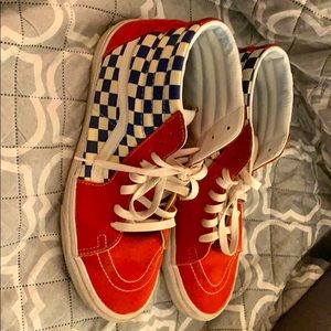 Red Vans Hi Tops
